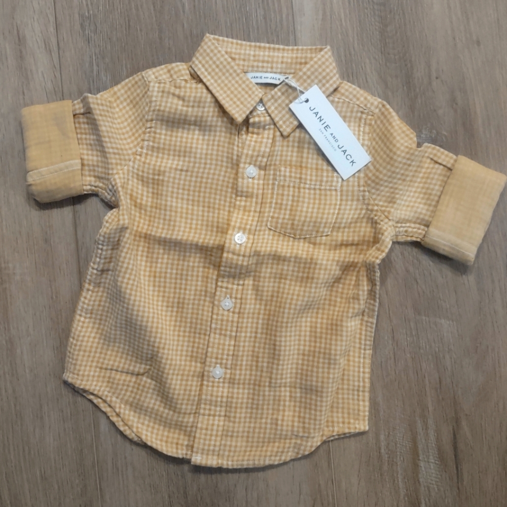 Janie & Jack gingham shirt